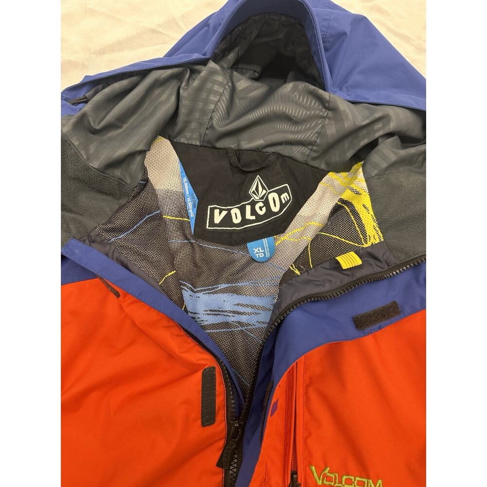 Volcom Nimbus Waterproof Snowboard Ski Jacket Mens XL Colorblock 10000mm Retro - Picture 4 of 16
